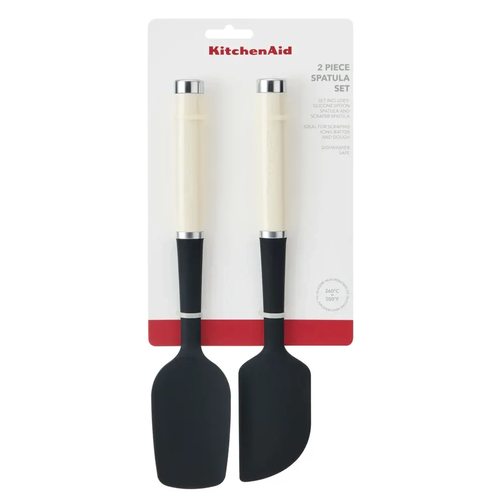 KitchenAid Набор из 2 силиконовых лопаточек Миндальный крем
