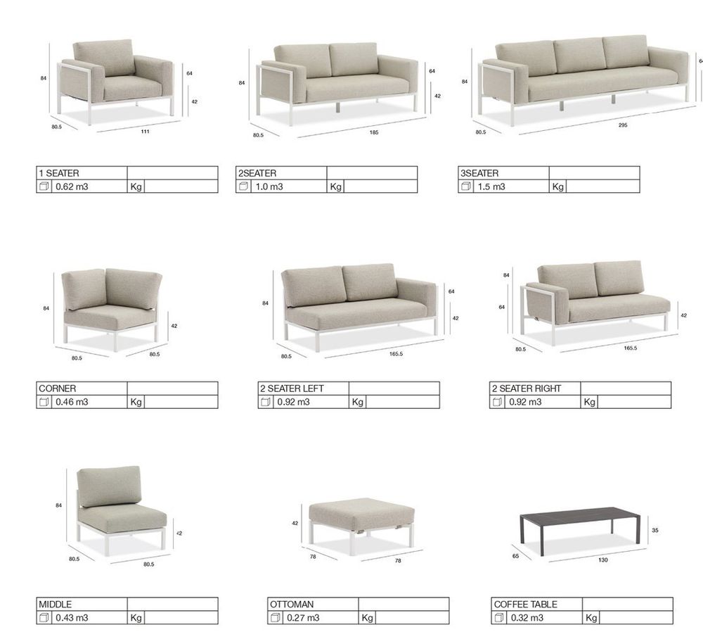 Stockholm, диван бежевый/коричневый, алюминий