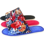 Тапочки домашние женские «Flowers city» верх-велюр бархат, подклад-бязь, окантовка-тесьма, 39р