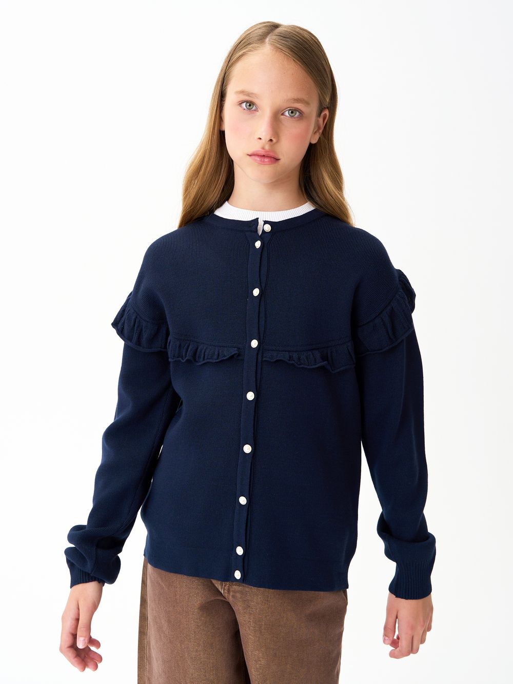 Кардиган для девочки AT1423 синий