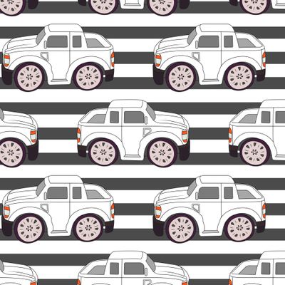 Childrens cars seamless pattern.