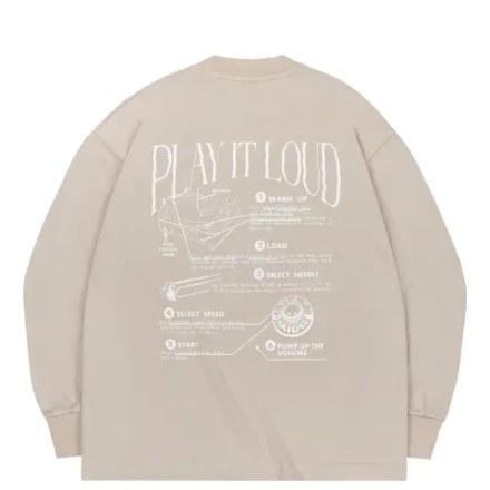 Лонгслив Haided Loud HW LS TEE, Серо-бежевый