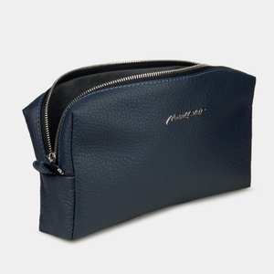 Несессер Briquette из кожи теленка, синего цвета