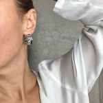 серьги микс, цвет серебро