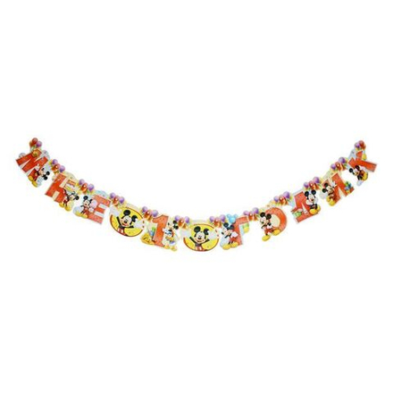 Гирлянда на люверсах Мне 1 годик, Микки Маус