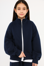 Кофта спортивная School, синяя