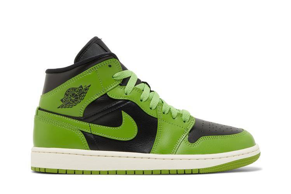 Кроссовки Jordan Air Jordan 1 Mid "Green Black" (Женская размерная сетка)