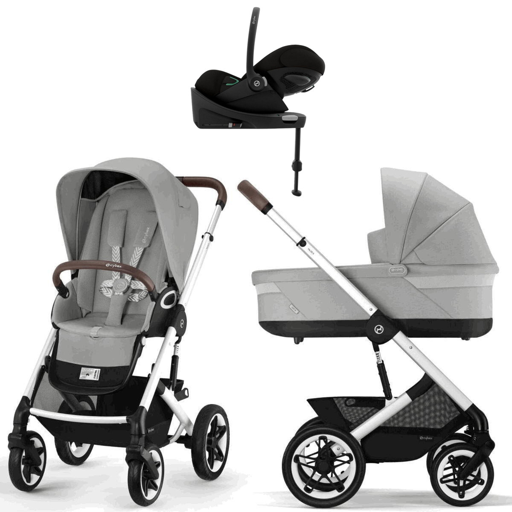 Коляска Cybex Talos S Lux SLV complete Cloud G Moon Black Plus Base G 4 в 1 Stone Grey с дождевиками