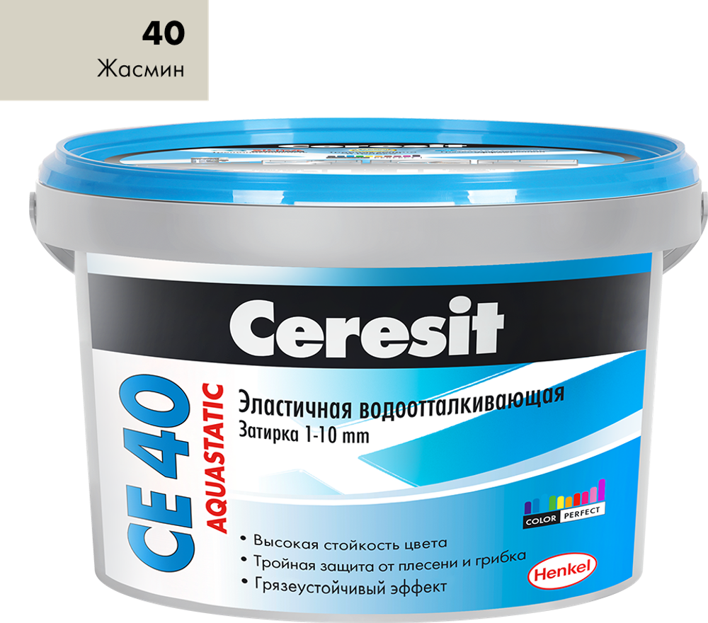 Затирка цементная Ceresit Aquastatic жасмин 2кг №40