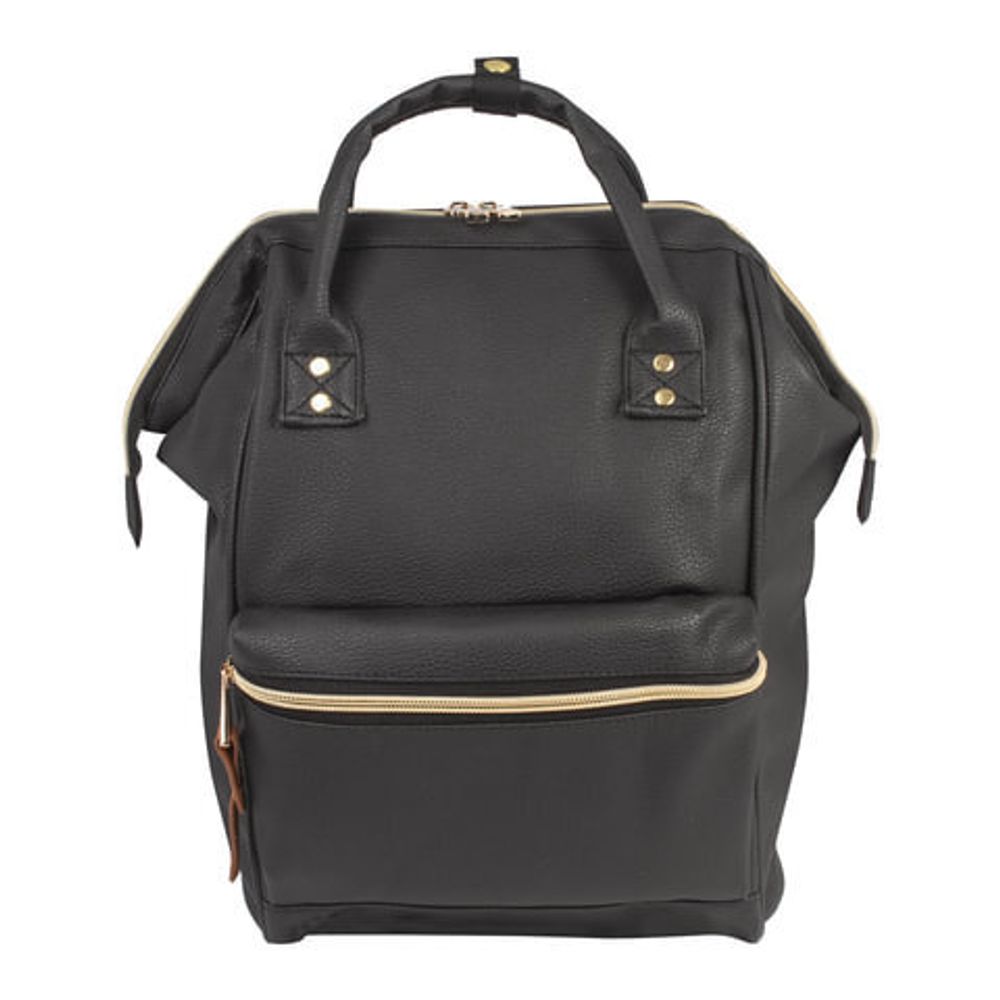 Рюкзак BRAUBERG молодежный, "Блэк", искуственная кожа, черный, 34х23х15 см, 227081