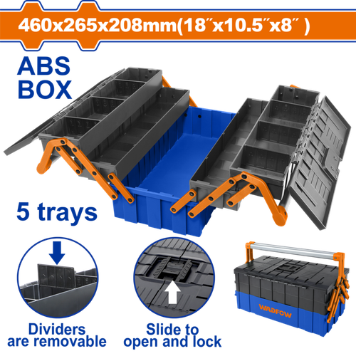 Ящик для инструмента 460х265х208 мм, 35 кг (4) WADFOW WTB4305