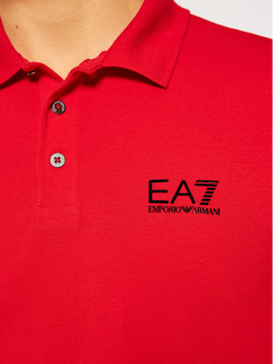 Мужское поло теннисное EA7 Man Jersey Polo Shirt - racing red