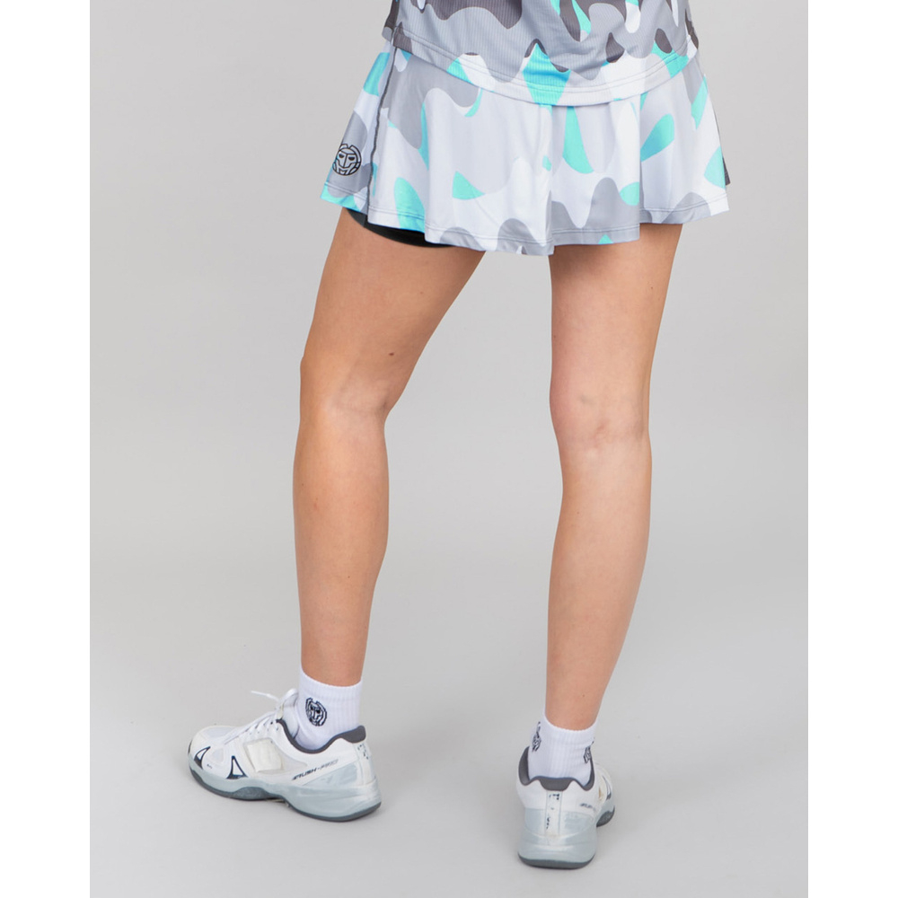 ОДЕЖДА ДЛЯ ТЕННИСА Женская, Юбка BIDI BADU PURE WILD WAVY SKORT .