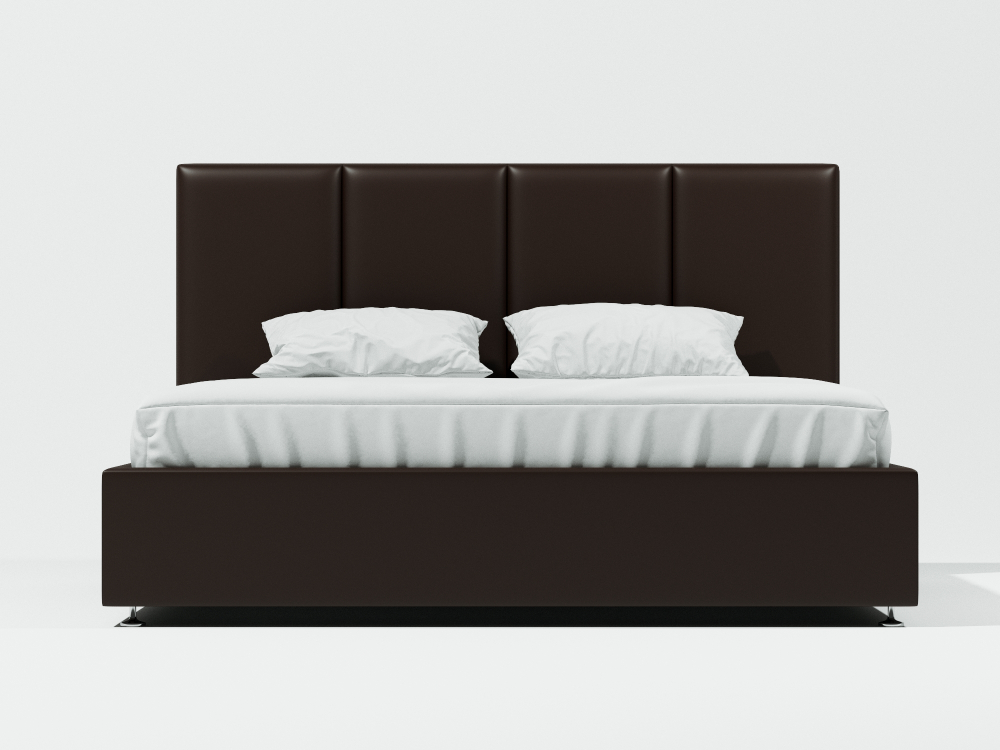 Мягкая двуспальная кровать "Секондо" с подъемным механизмом