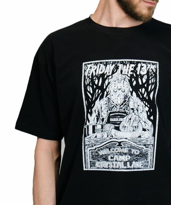 Футболка оверсайз Friday 13 черная - фото 3