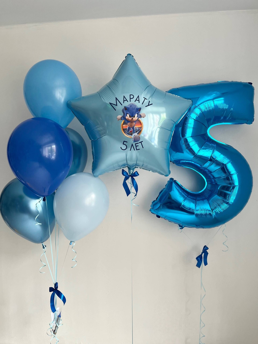 Воздушные шары на день рождение Соник №3595