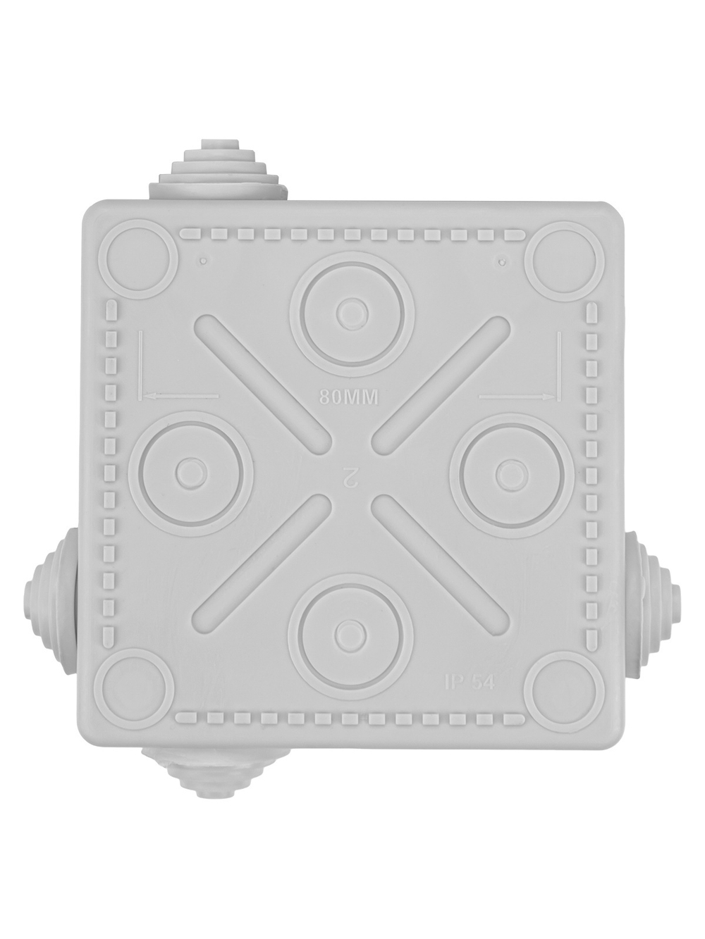 Распаячная коробка ОП 100х100х55мм, крышка, IP54, 8вх. TDM SQ1401-0113