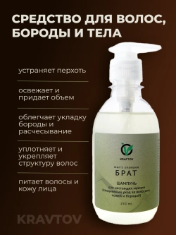 Шампунь для волос и гель для душа мужской