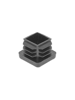 Заглушка 20х20 мм квадратная для труб ножек стульев пластиковая- 20шт