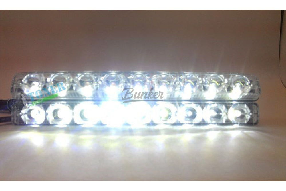 ДХО MC-DRL -9-1 multifunctional 12V стробоскоп поворотник белый, (компл.)