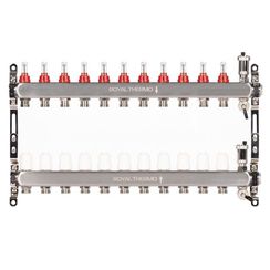 Коллектор Royal Thermo нерж. в сборе с расходомерами 1 ВР-3/4 НР с автомат.воздухоотвод-ми 11 вых.