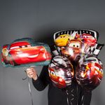 Шар (18''/46 см) Круг, Тачки, Молния МакКуин, Красный, 1 шт.