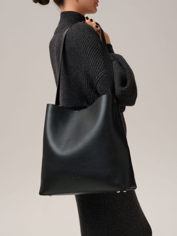 Кожаная сумка шоппер DBR 30948 черный