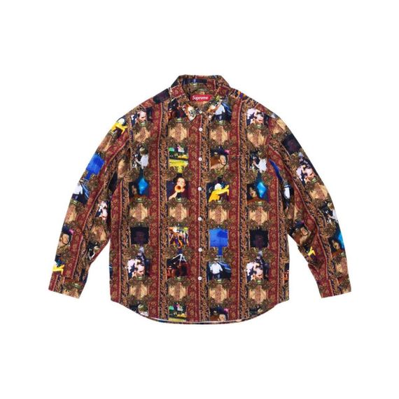 Supreme x Mark Leckey FW23 WEEK4 HARDCORE PRINTED CORDUROY SHIRT