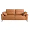 Диван 3-местный из коричневой кожи модель 6208