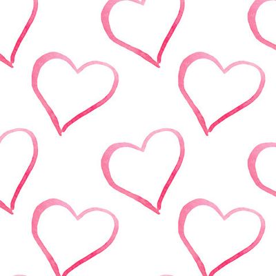 Сердечки акварель