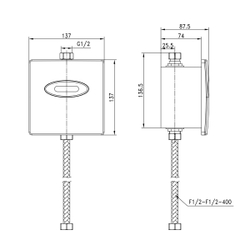 Смывное устройство Lemark Project LM4657CE для писсуара бесконтактное (сенсорное)