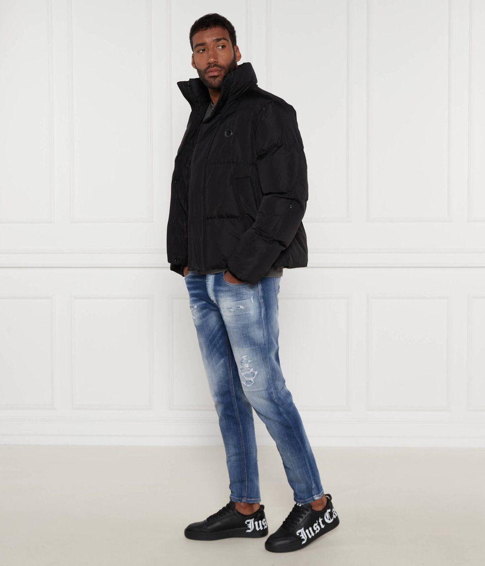 Кожаные кроссовки Just Cavalli - черный(77QA3SM5ZP397)