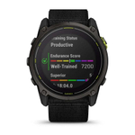 Спортивные часы Garmin Enduro 3, нейлоновый браслет UltraFit Безель из титана, дисплей Solar со стеклом Power Sapphire. Браслет с текстильной застёжкой — на запястье обхватом 127–225 мм