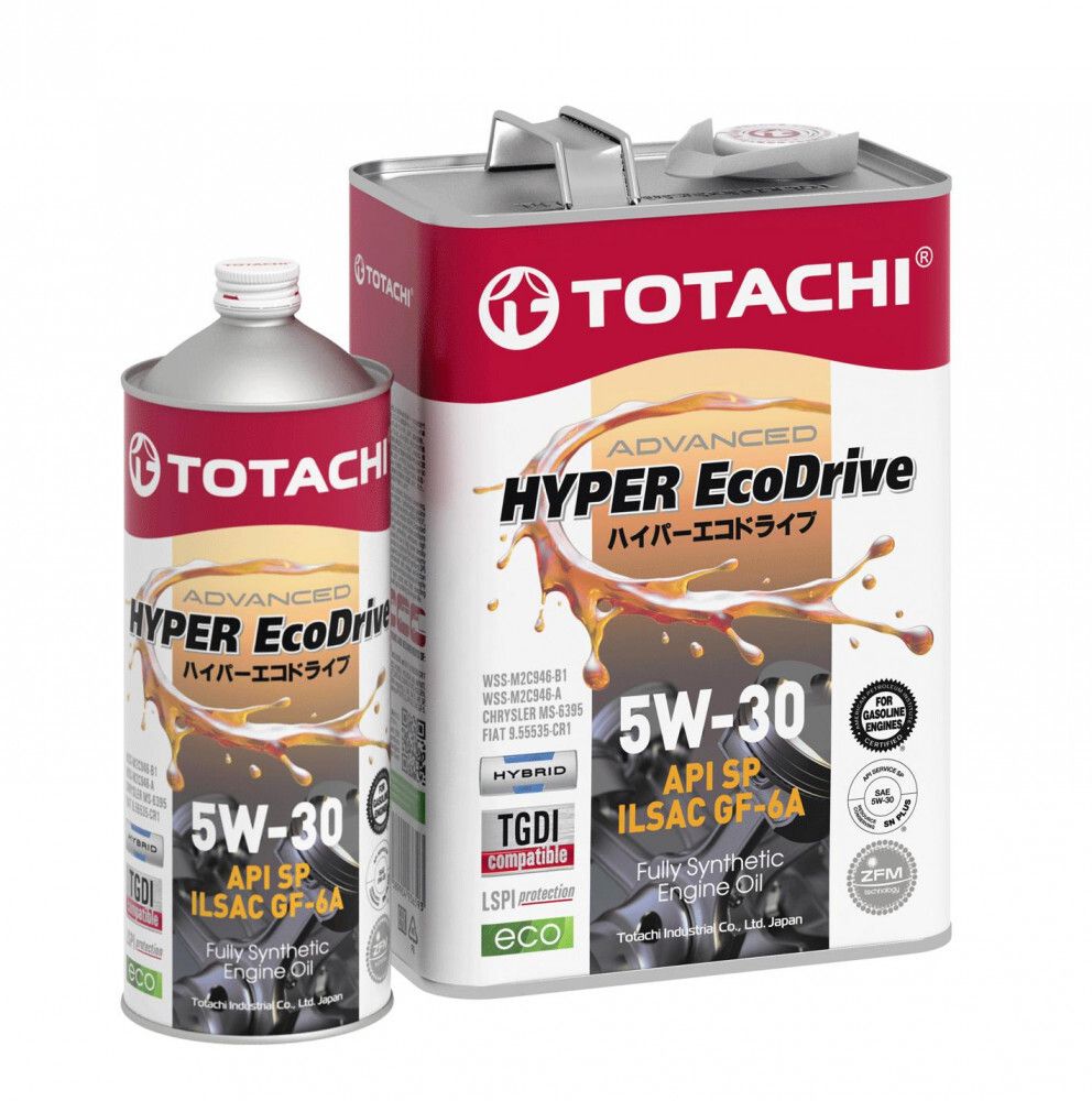 Масло моторное синтетическое TOTACHI HYPER Ecodrive Fully Synthetic SP/GF-6A 5W-30 акция 4+1 = 5 л