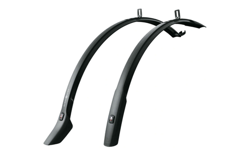 Крылья 28" Velo 42 Urban, к-кт перед./задн., с "усами", шир. 42мм, пластик, черн.