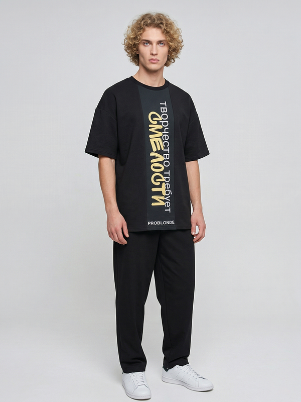 Футболка для парикмахеров НУМЕРО 1 мужская принт Смелость