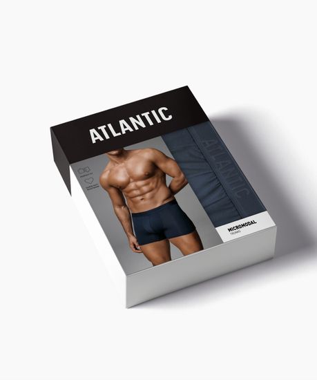 Трусы мужские боксеры (1 шт) Atlantic MH-1204, микромодал, сине-зеленый