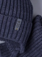 Шапка для мальчика со снудом осенняя