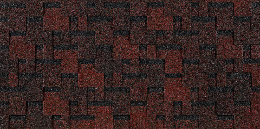 Гибкая черепица Döcke PIE BASIC/ ЛАБИРИНТ/ Красный