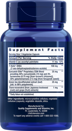 7-Keto® DHEA Metabolite 100 мг 60 капсул Life Extension