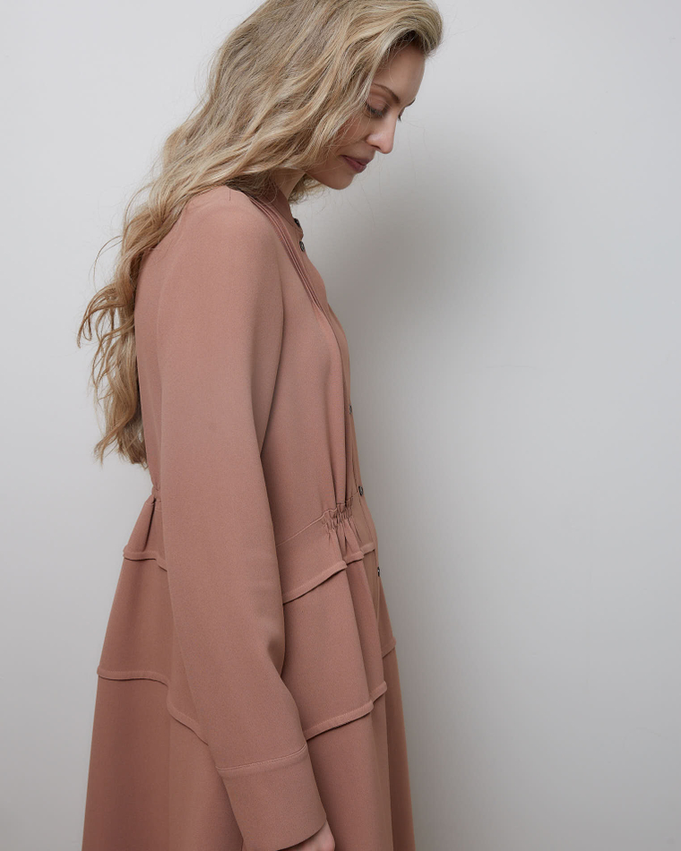 Платье из вискозы Стелла Маккартни карамель