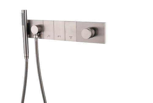 Смеситель ZODIAC с ручным душем NIKEL BRUSH