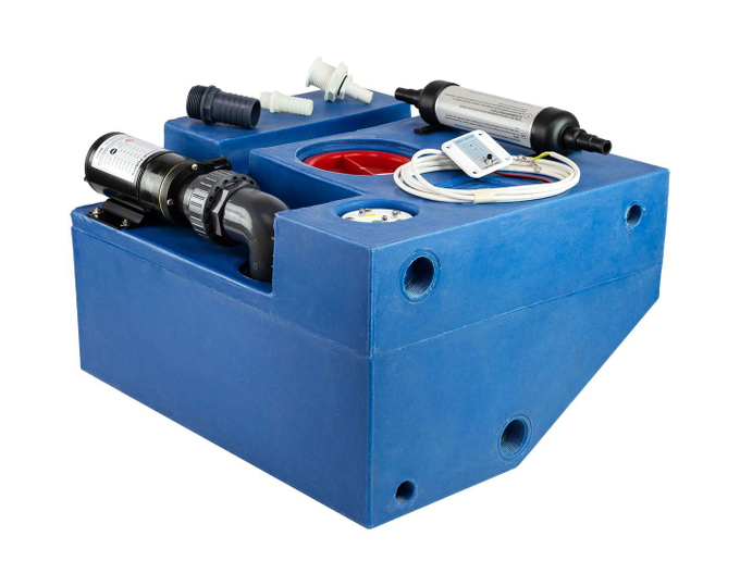 Бак сточный со скосом, 50 л, 430x530x290 мм