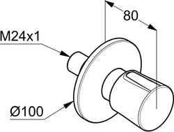 Встраиваемый вентиль внешняя часть Kludi BALANCE белый (528159175)