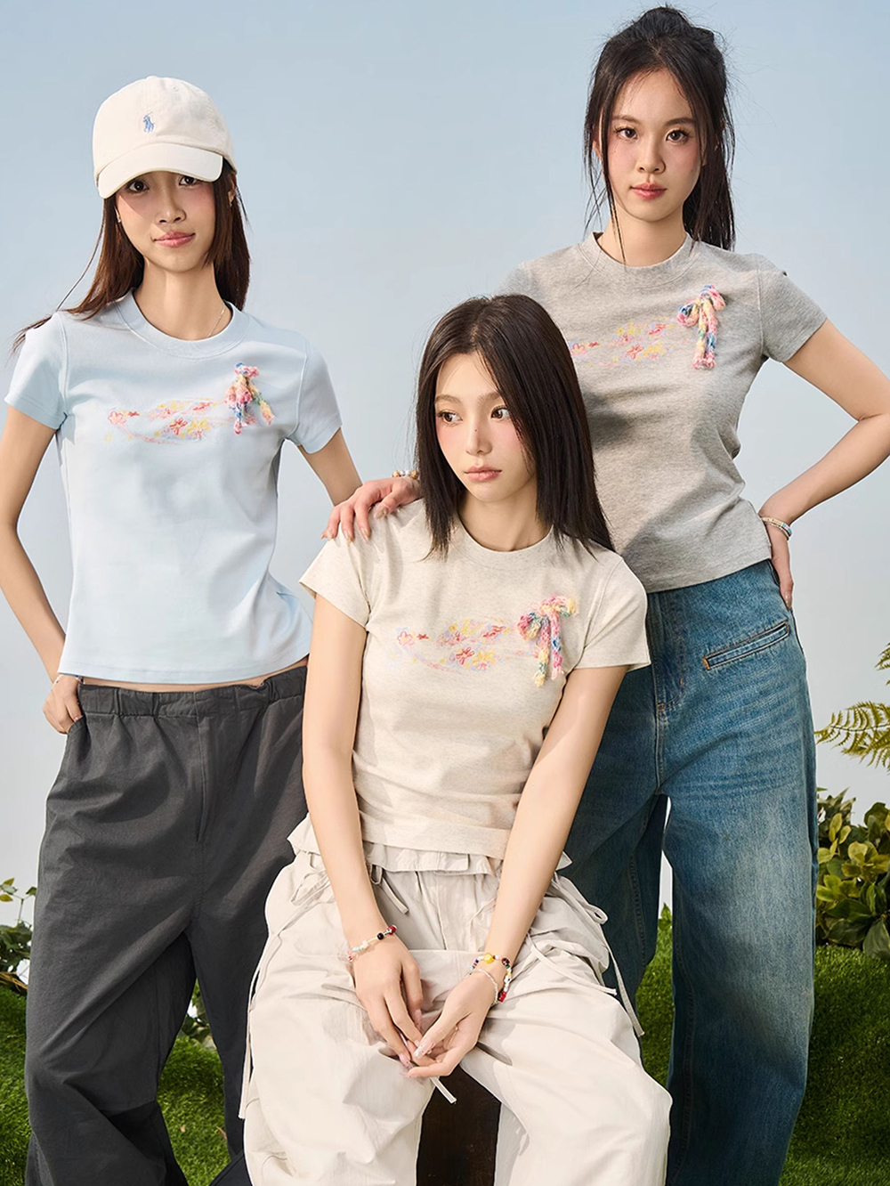 Женская футболка HARSHandCRUEL WMNS "Flowers" Crop Tee