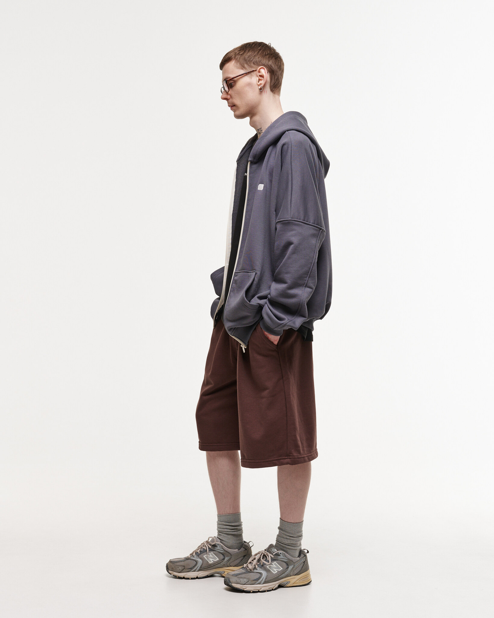 Baggy Shorts LOGO French Roast