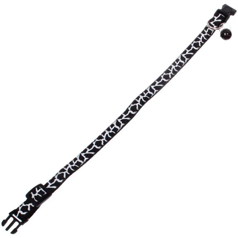 Ошейник с колокольчиком 1*19-32см «Zoo City-Саванна» микс цветов (минивложение 12шт)