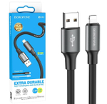 Кабель USB - Lightning BOROFONE BX82 6mm (черный) 1м