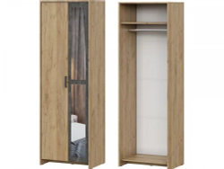 Шкаф 2-х створчатый МСП-1 (Дуб Золотой/Камень темный)