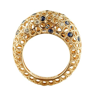 Кольцо с сапфирами и бриллиантами, R0023-3/10